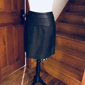 Brown Leather Skirt